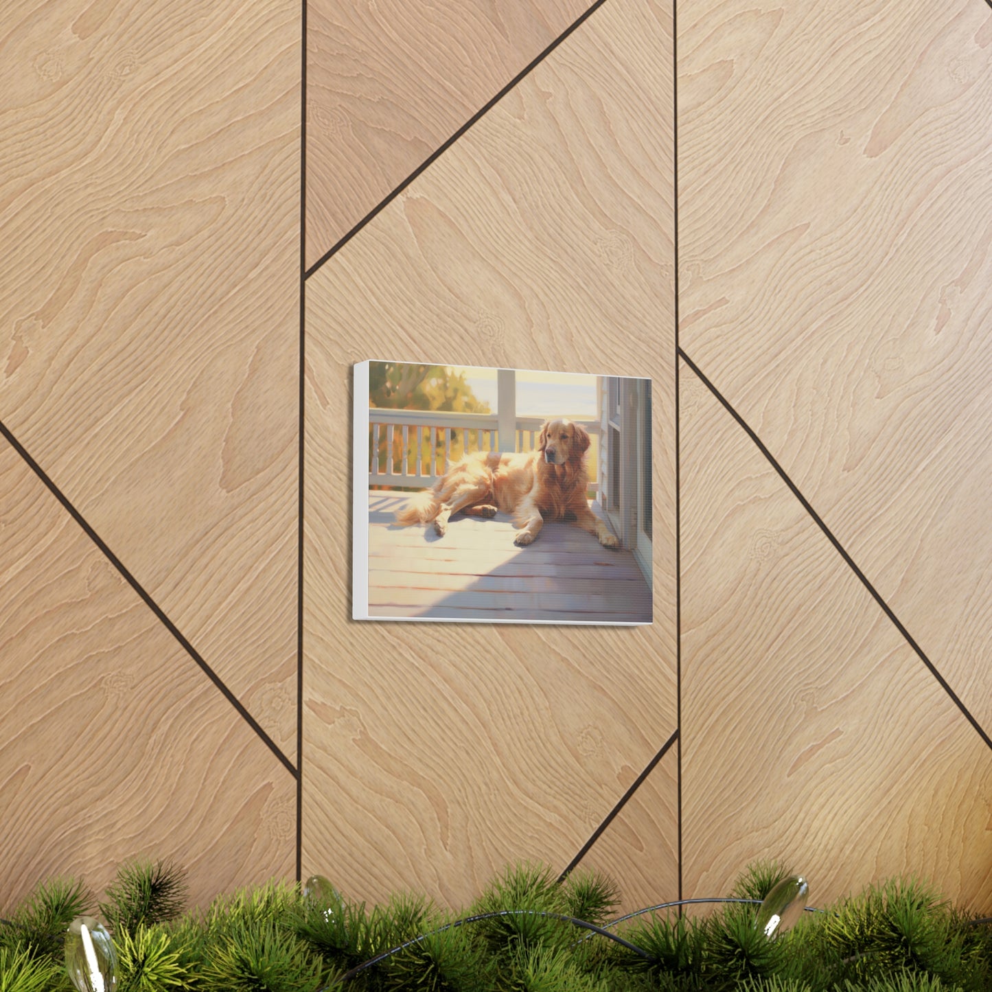 Dogs Resting in the Sun 10 x 8 Canvas Print