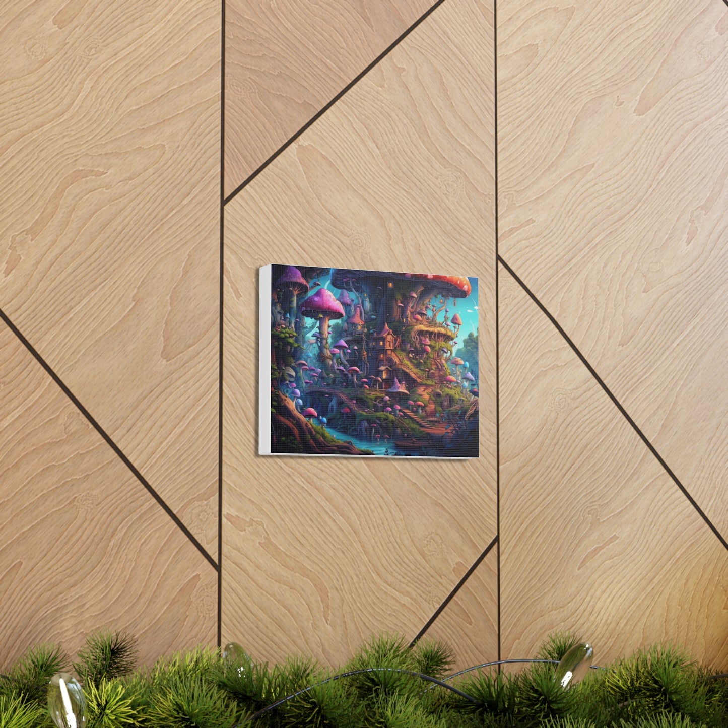 Mushroom Village #2 10" x 8" Canvas Print