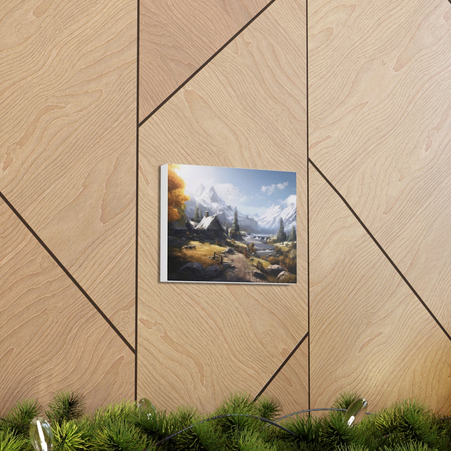 Cottage in the Mountain 10" x 8" Print Canvas