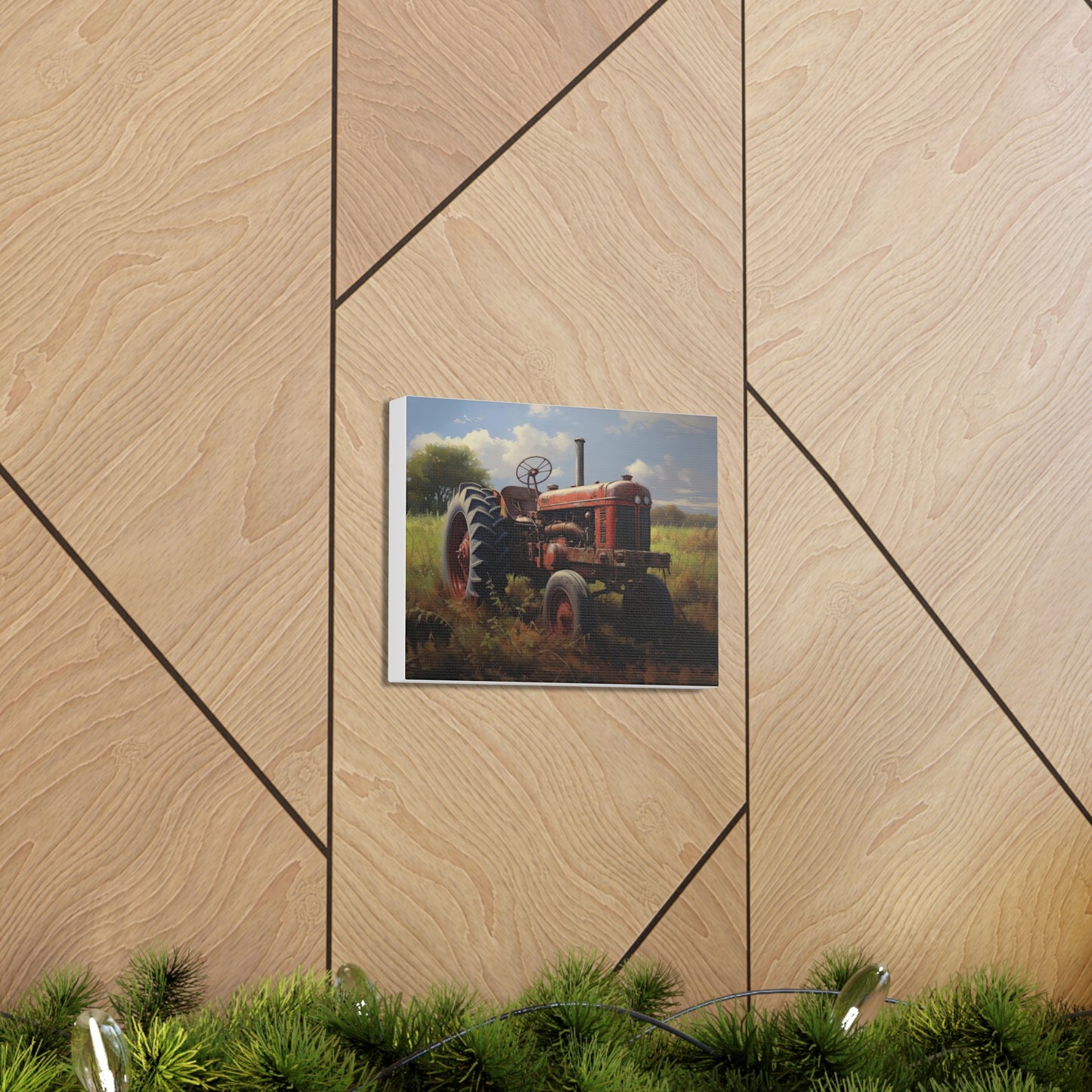 'Days Gone By" Tractor Painting 10" x 8" Canvas Print