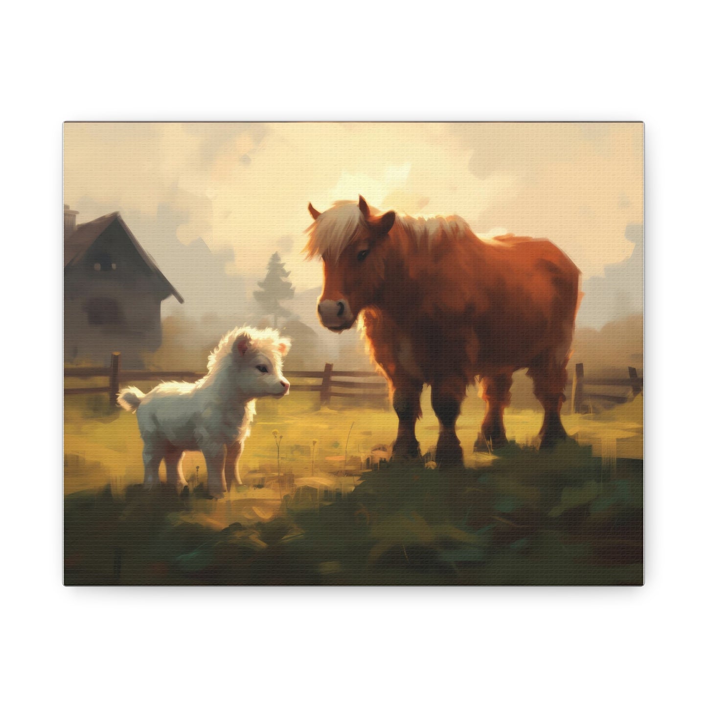 Barn Yard Buddies #2 10" x 8" Canvas Print