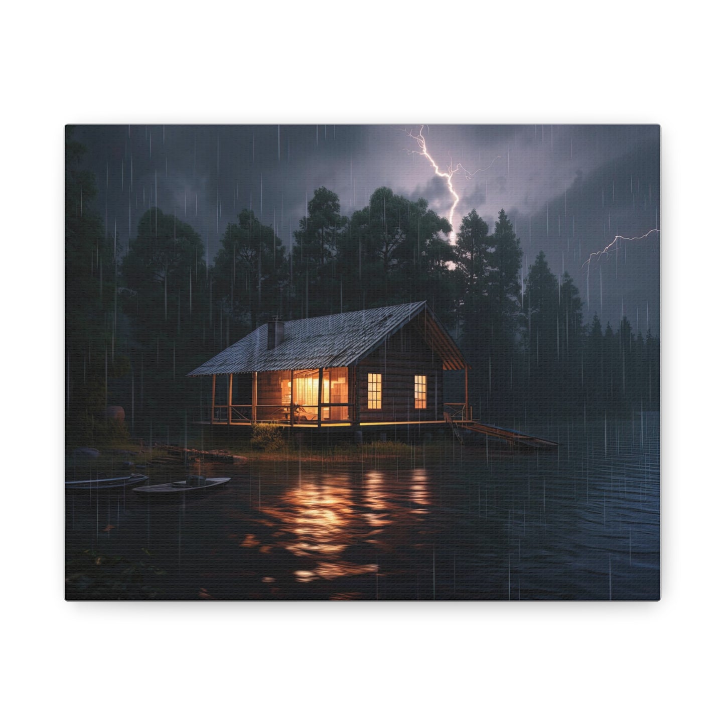 Stormy Night 10" x 8" Canvas Print