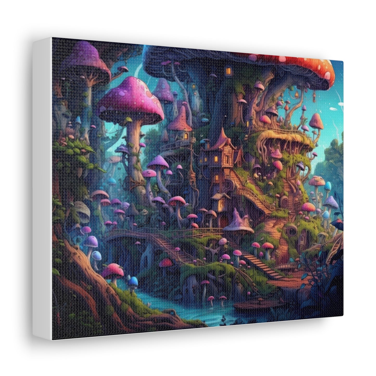 Mushroom Village #2 10" x 8" Canvas  Print