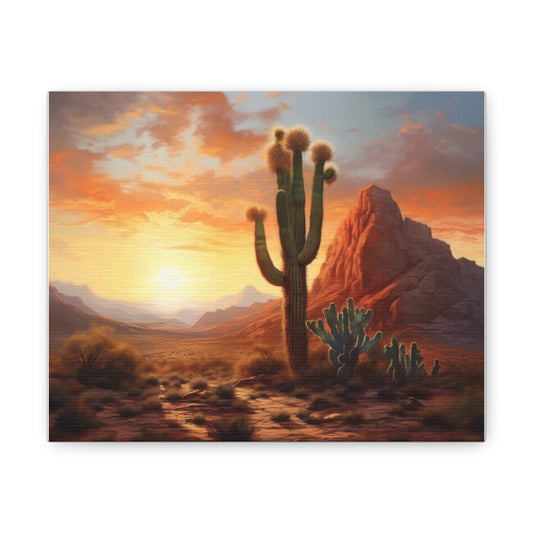 Prickly Pear in the Sun  10" x 8" Canvas Print