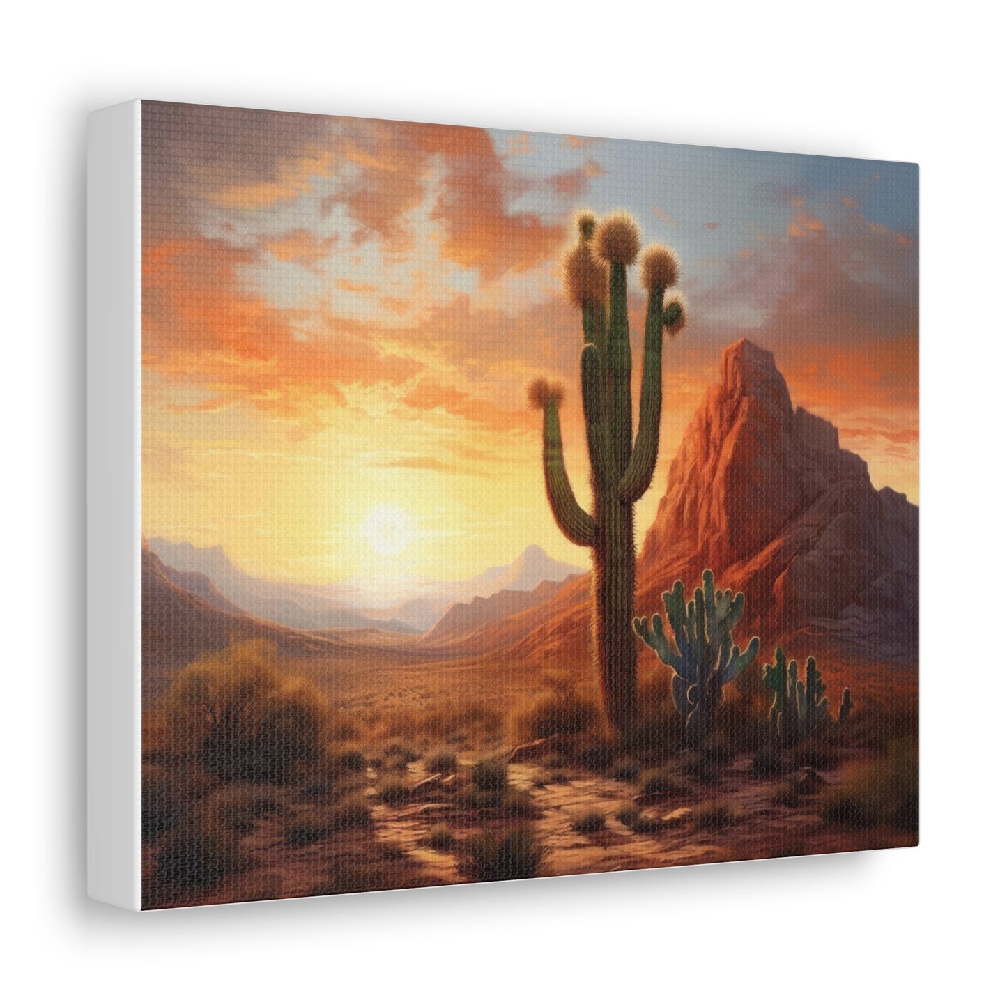 Prickly Pear in the Sun  10" x 8" Canvas Print