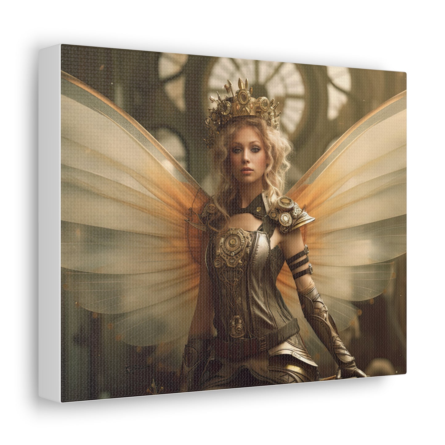 Steampunk Angel Fairy 10" x 8" Canvas Print