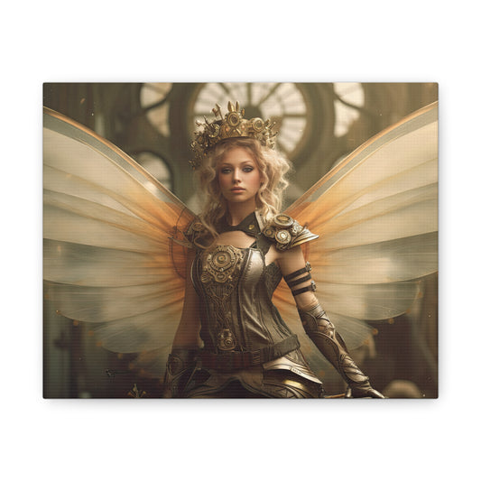 Steampunk Angel Fairy 10" x 8" Canvas Print