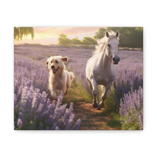 Friends in Lavender 10" x 8" Canvas Print