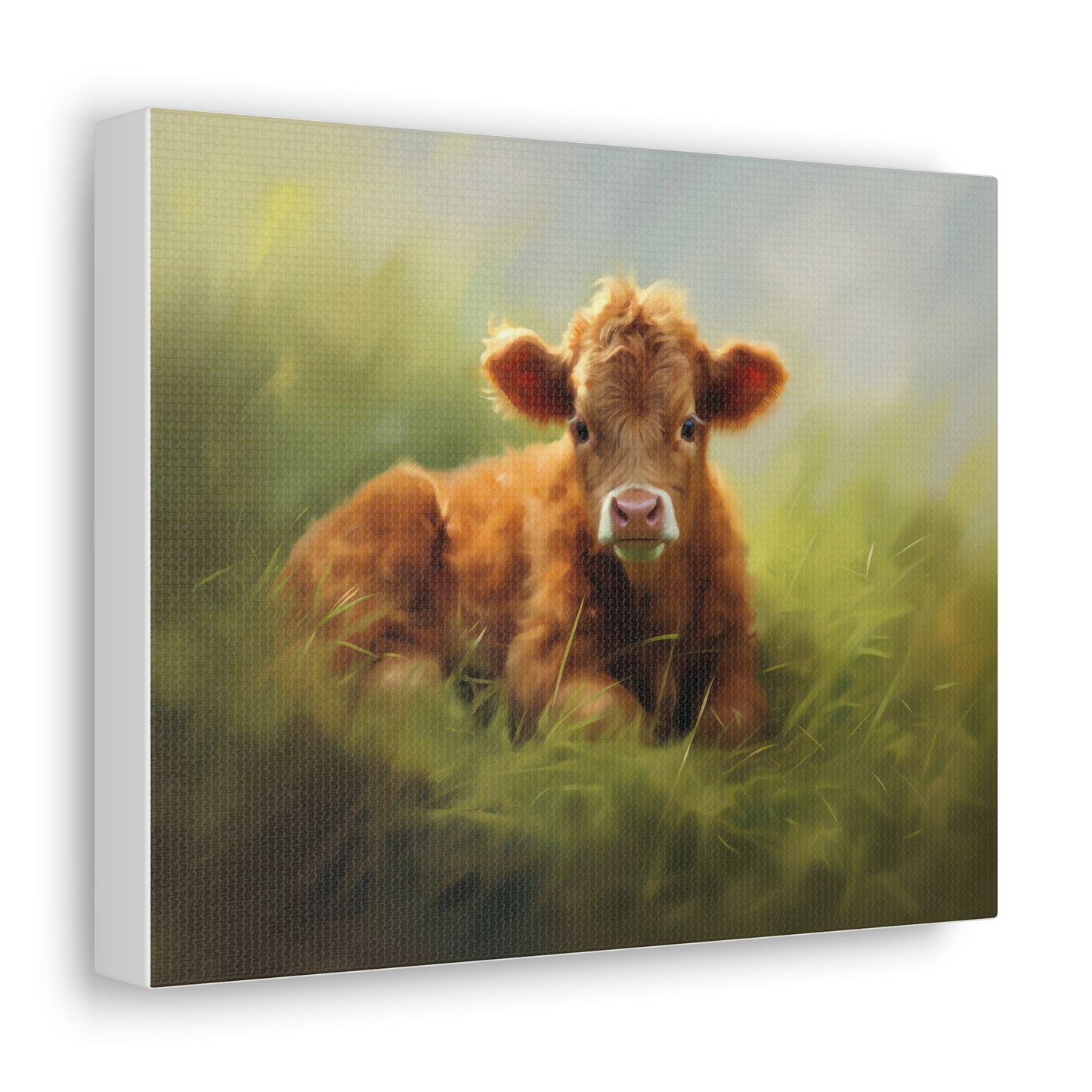 Cute Baby Cow 10" x 8" Canavs Print