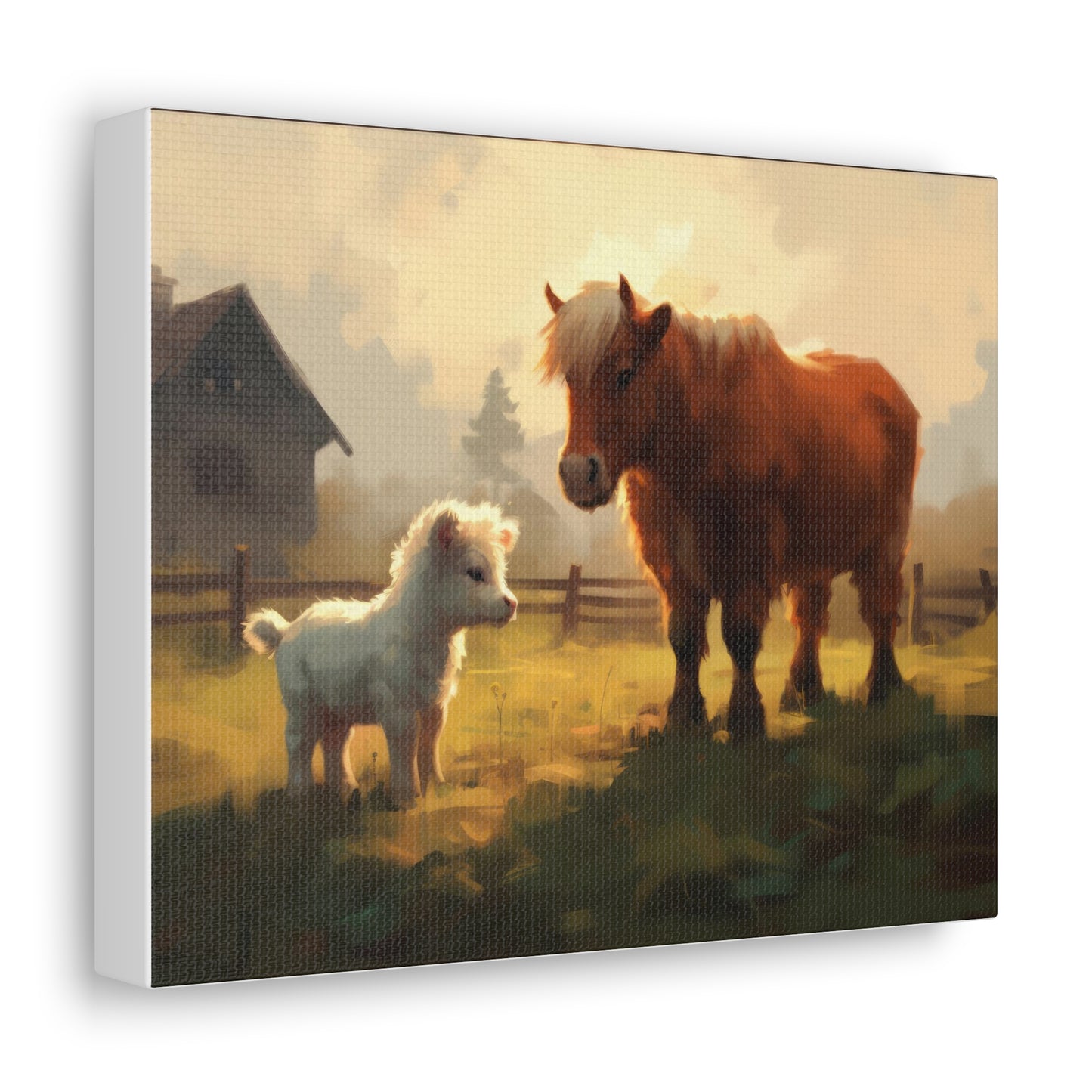 Barn Yard Buddies #2 10" x 8" Canvas Print